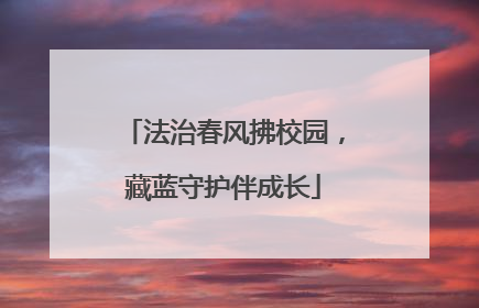 法治春风拂校园，藏蓝守护伴成长