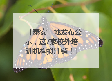 泰安一地发布公示，这7家校外培训机构拟注销！