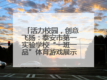 活力校园，创意飞扬：泰安市第一实验学校“一班一品”体育游戏展示精彩纷呈