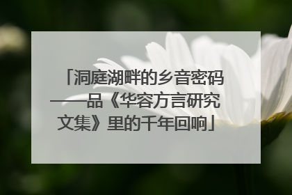 洞庭湖畔的乡音密码——品《华容方言研究文集》里的千年回响