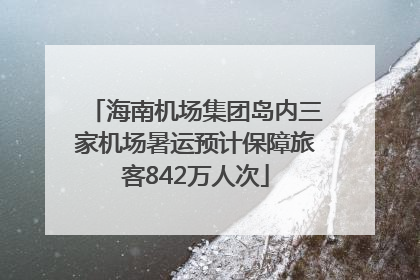 海南机场集团岛内三家机场暑运预计保障旅客842万人次