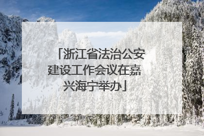 浙江省法治公安建设工作会议在嘉兴海宁举办
