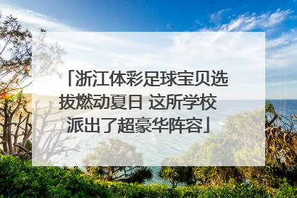 浙江体彩足球宝贝选拔燃动夏日 这所学校派出了超豪华阵容
