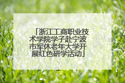 浙江工商职业技术学院学子赴宁波市军休老年大学开展红色研学活动