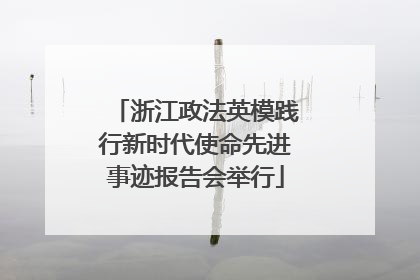 浙江政法英模践行新时代使命先进事迹报告会举行