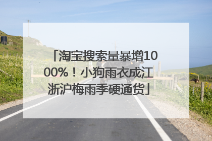 淘宝搜索量暴增1000%！小狗雨衣成江浙沪梅雨季硬通货