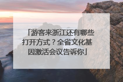 游客来浙江还有哪些打开方式？全省文化基因激活会议告诉你