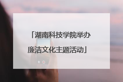 湖南科技学院举办廉洁文化主题活动
