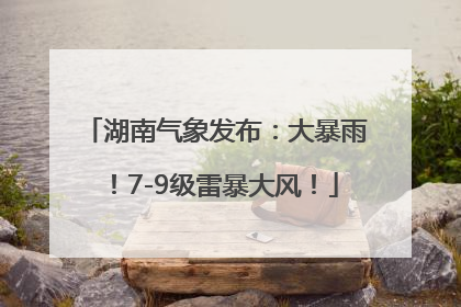 湖南气象发布：大暴雨！7-9级雷暴大风！