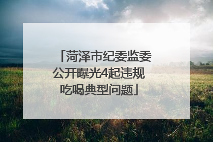 菏泽市纪委监委公开曝光4起违规吃喝典型问题