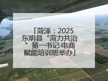 菏泽：2025东明县“菏力共治”第一书记·电商赋能培训班举办