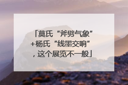 莫氏“斧劈气象”+杨氏“线墨交响”，这个展览不一般