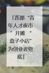 莲都“青年人才夜市”开摊 “盒子小店”为创业者兜底