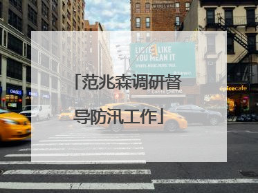 范兆森调研督导防汛工作