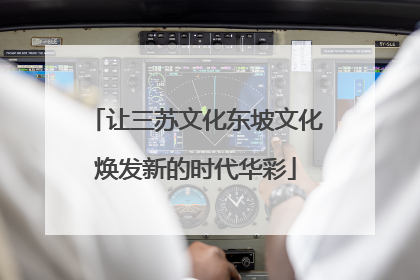让三苏文化东坡文化焕发新的时代华彩