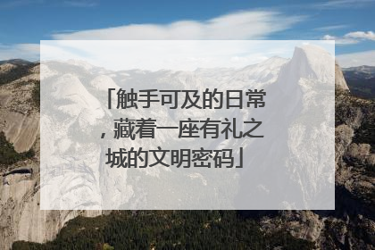 触手可及的日常，藏着一座有礼之城的文明密码