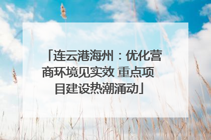 连云港海州：优化营商环境见实效 重点项目建设热潮涌动