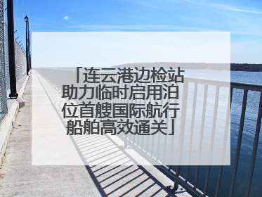 连云港边检站助力临时启用泊位首艘国际航行船舶高效通关