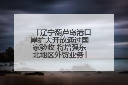 辽宁葫芦岛港口岸扩大开放通过国家验收 将增强东北地区外贸业务