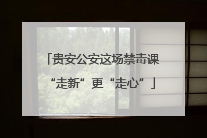 贵安公安这场禁毒课“走新”更“走心”