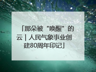 那朵被“唤醒”的云｜人民气象事业创建80周年印记