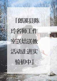 郎溪县陈玲名师工作室送培送教活动走进实验初中