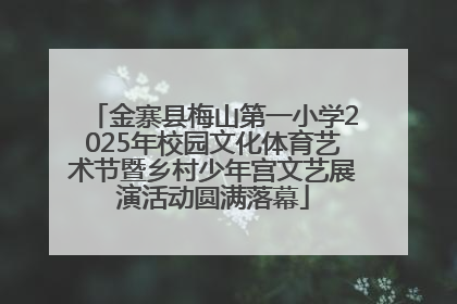 金寨县梅山第一小学2025年校园文化体育艺术节暨乡村少年宫文艺展演活动圆满落幕