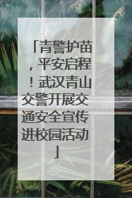 青警护苗，平安启程！武汉青山交警开展交通安全宣传进校园活动