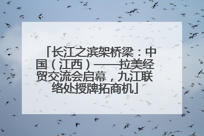 长江之滨架桥梁：中国（江西）——拉美经贸交流会启幕，九江联络处授牌拓商机
