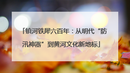 镇河铁犀六百年：从明代“防汛神器”到黄河文化新地标