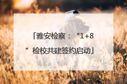 雅安检察：“1+8”检校共建签约启动