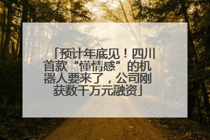 预计年底见！四川首款“懂情感”的机器人要来了，公司刚获数千万元融资