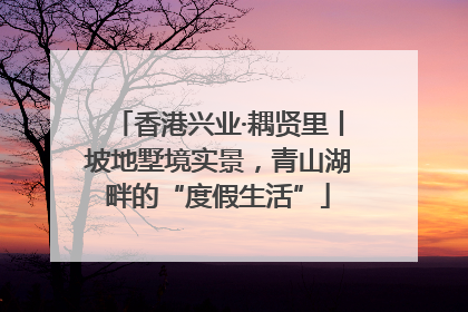 香港兴业·耦贤里丨坡地墅境实景，青山湖畔的“度假生活”