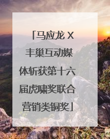 马应龙 X 丰巢互动媒体斩获第十六届虎啸奖联合营销类铜奖