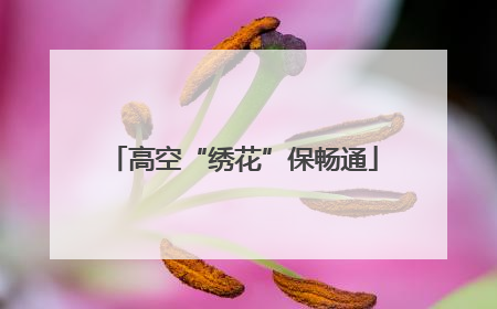 高空“绣花”保畅通