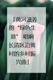 黄河滋养的“绿色生意” 唱响长清区沿黄村的乡村振兴曲
