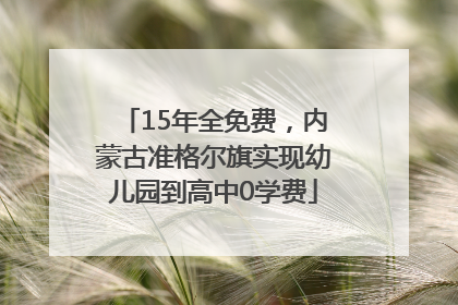 15年全免费，内蒙古准格尔旗实现幼儿园到高中0学费