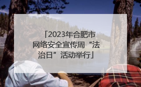2023年合肥市网络安全宣传周“法治日”活动举行