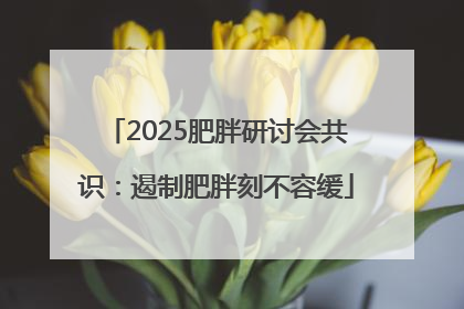 2025肥胖研讨会共识：遏制肥胖刻不容缓