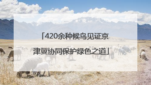 420余种候鸟见证京津冀协同保护绿色之道